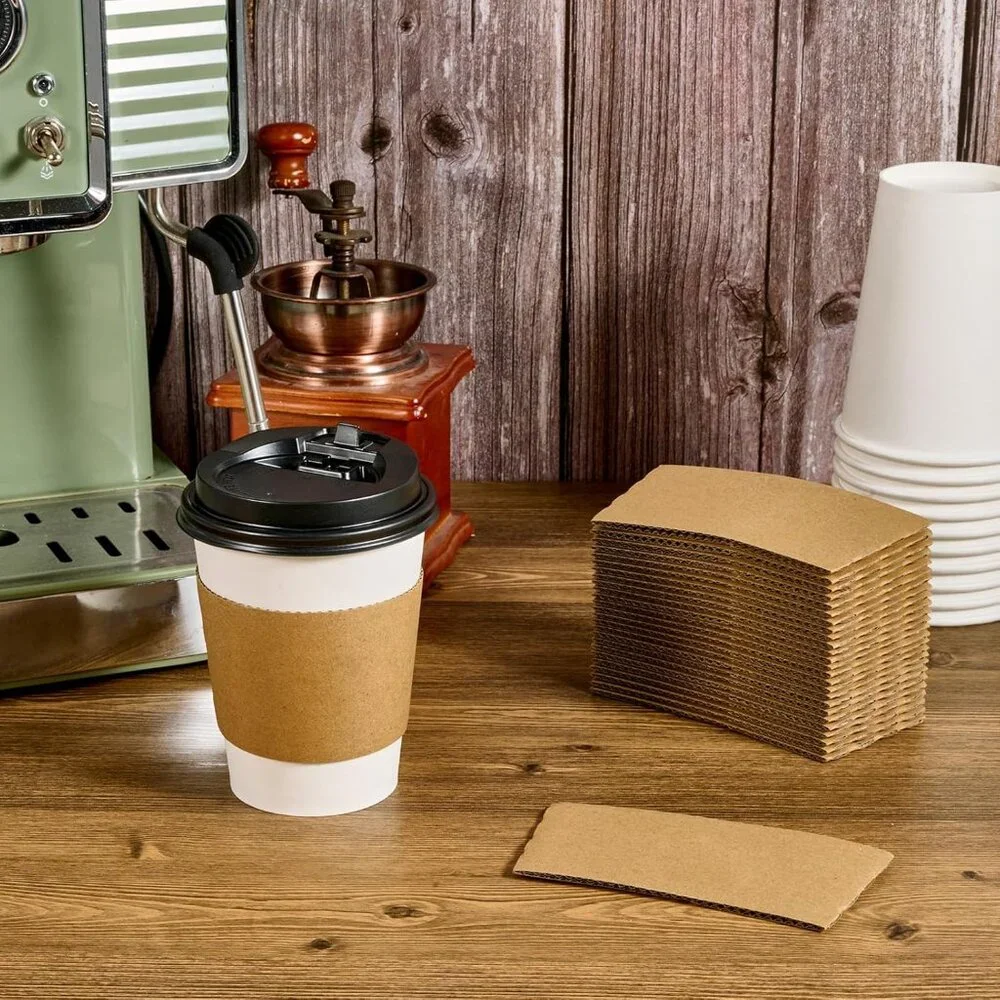 NEW DISPOSIBLE COFFEE CUP SLEEVES- READY-TO-USE ! (200/CASE)